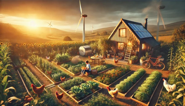 Off-Grid Living Art: A Collection of Eco-Friendly Home and Nature Scenes - Image 6