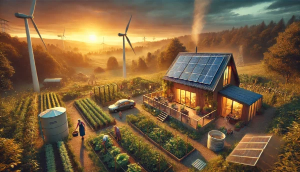 Off-Grid Living Art: A Collection of Eco-Friendly Home and Nature Scenes - Image 7