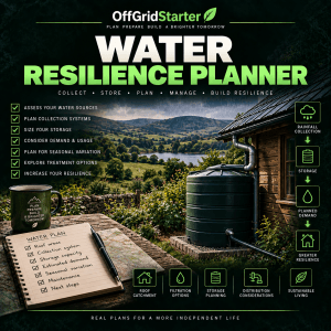 Water Resilience Planner cover showing rainwater collection, storage and demand planning