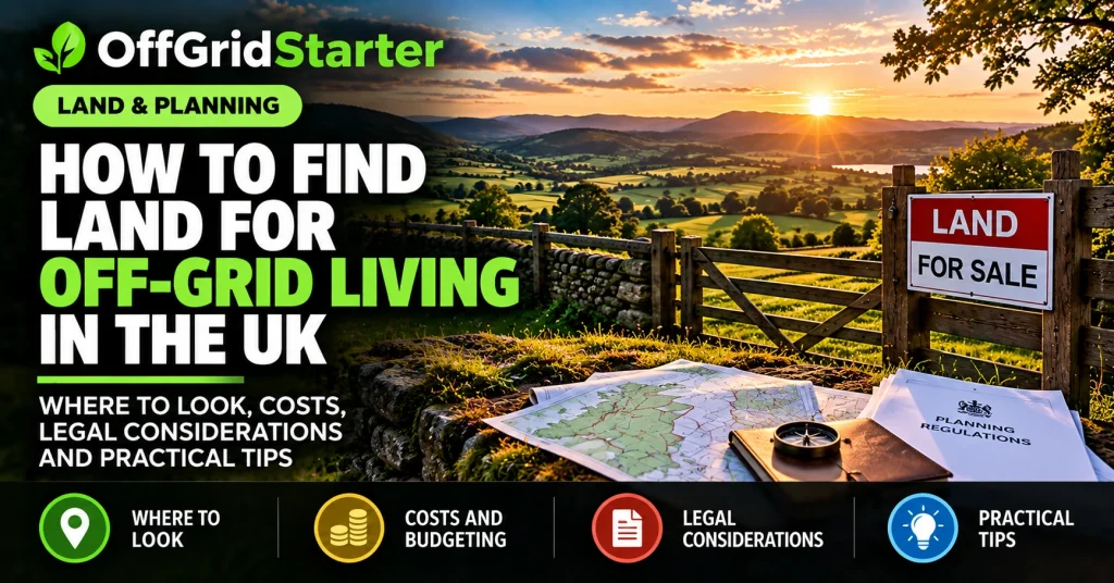 How to find land for off-grid living in the UK